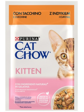 Purina Cat Chow indyk z cukinią w galaretce kitten 85 g