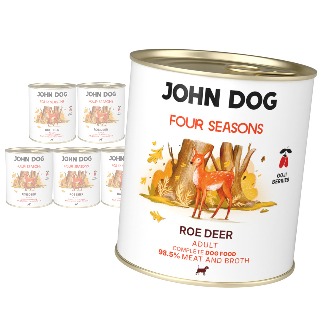 John Dog Four Seasons sarna adult 800 g × 6
