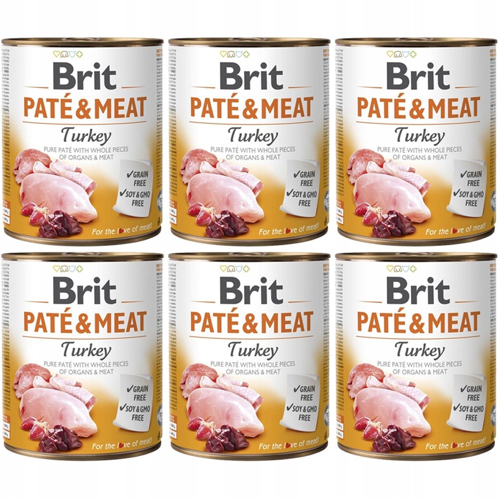 Brit Paté & Meat indyk adult 800 g × 6