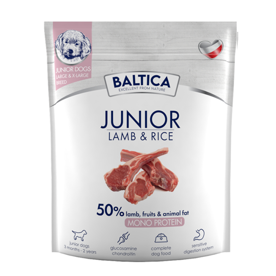 Baltica Nutraceutic jagnięcina z ryżem junior duże rasy 1 kg