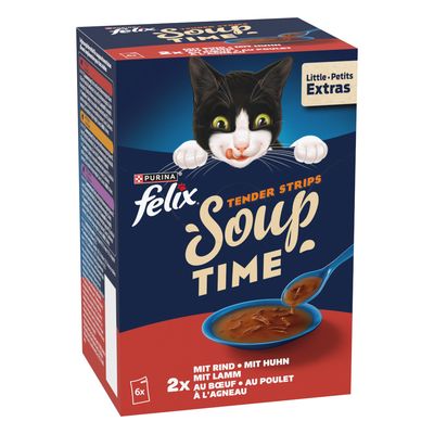 Purina Felix Soup Time mix smaków w sosie adult 48 g × 6