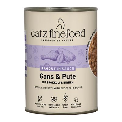 Catz Finefood Ragout gęś, indyk w sosie 380 g × 6