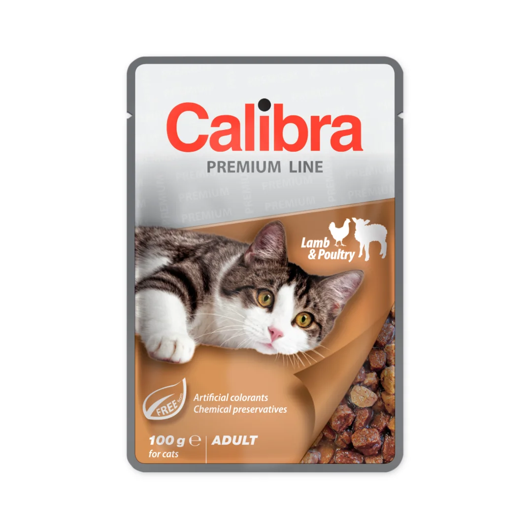 Calibra Premium Line drób, jagnięcina w sosie adult 100 g