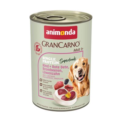 Animonda GranCarno wołowina z burakiem, jeżyną, mniszkiem lekarskim adult 400 g × 6