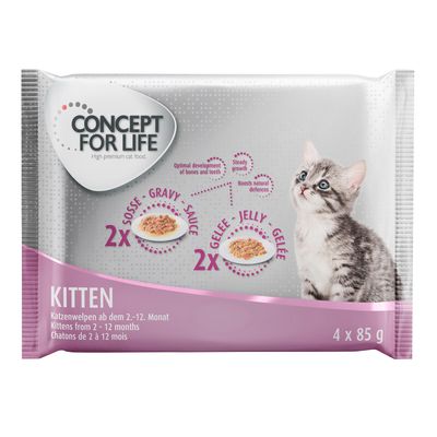 Concept for Life Sterilised w sosie kitten 85 g × 4