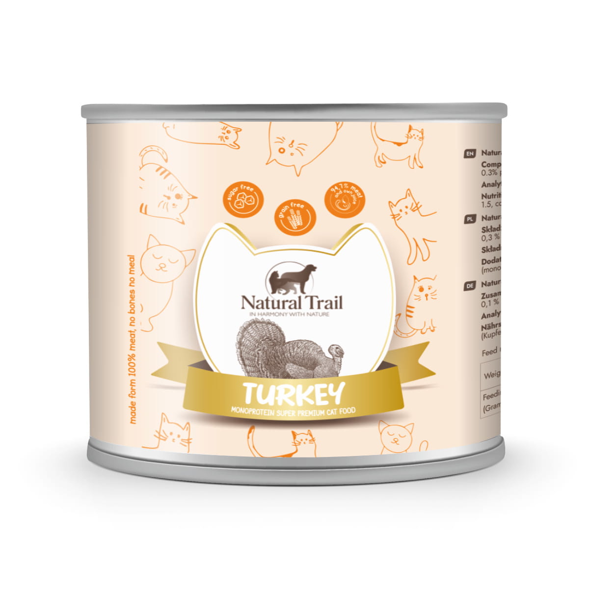 Natural Trail Mono indyk kawałki 185 g