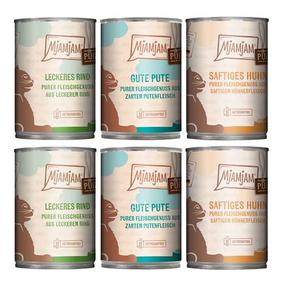 MjAMjAM Purer Fleischgenuss mix smaków adult 400 g × 6
