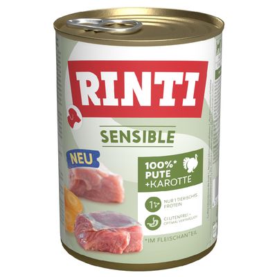 Rinti Sensible indyk i marchew 400 g × 6