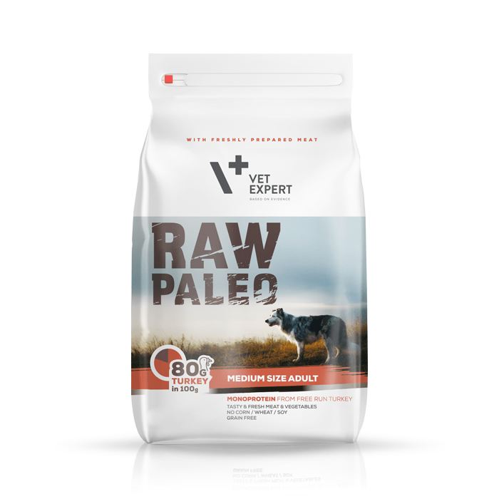 VetExpert Raw Paleo indyk adult średnie rasy 2,5 kg