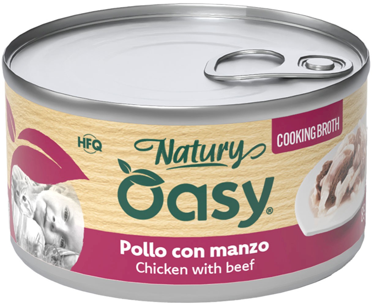 Oasy Natury kurczak, wołowina w bulionie adult 85 g