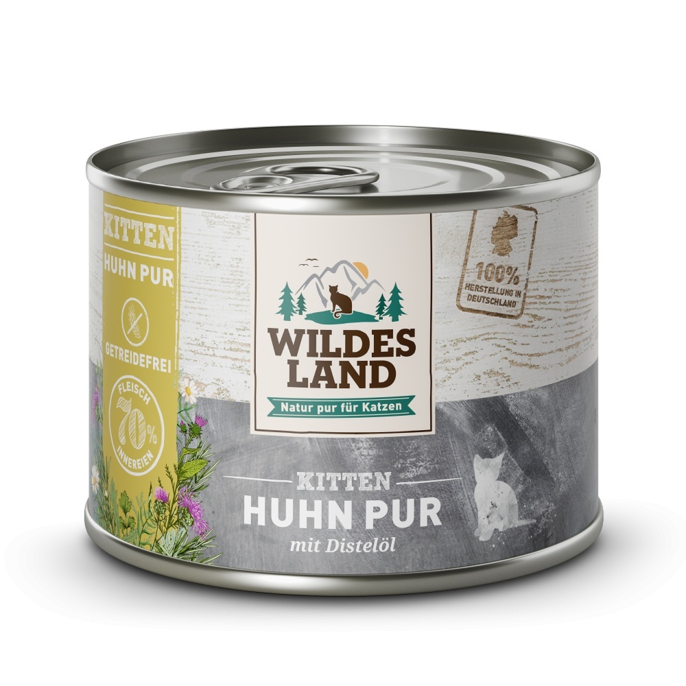 Wildes Land Pur kurczak z olejem z krokosza kitten 200 g