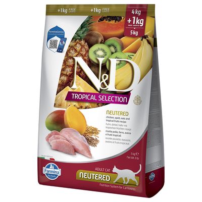 Farmina N&D Cat Tropical Selection Sterilised kurczak adult 5 kg × 2