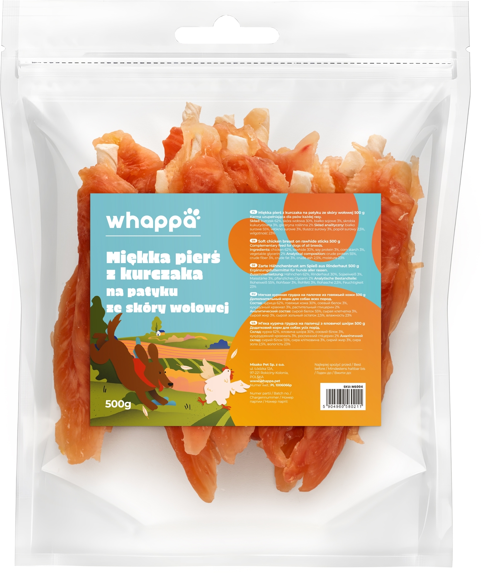 Whappa kurczak, wołowina 500 g