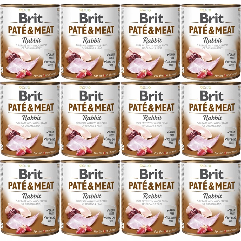 Brit Pate & Meat królik adult 800 g × 12