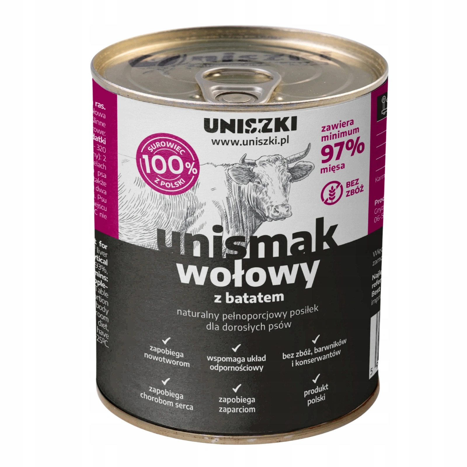 Uniszki Unismak wołowina z batatem 800 g