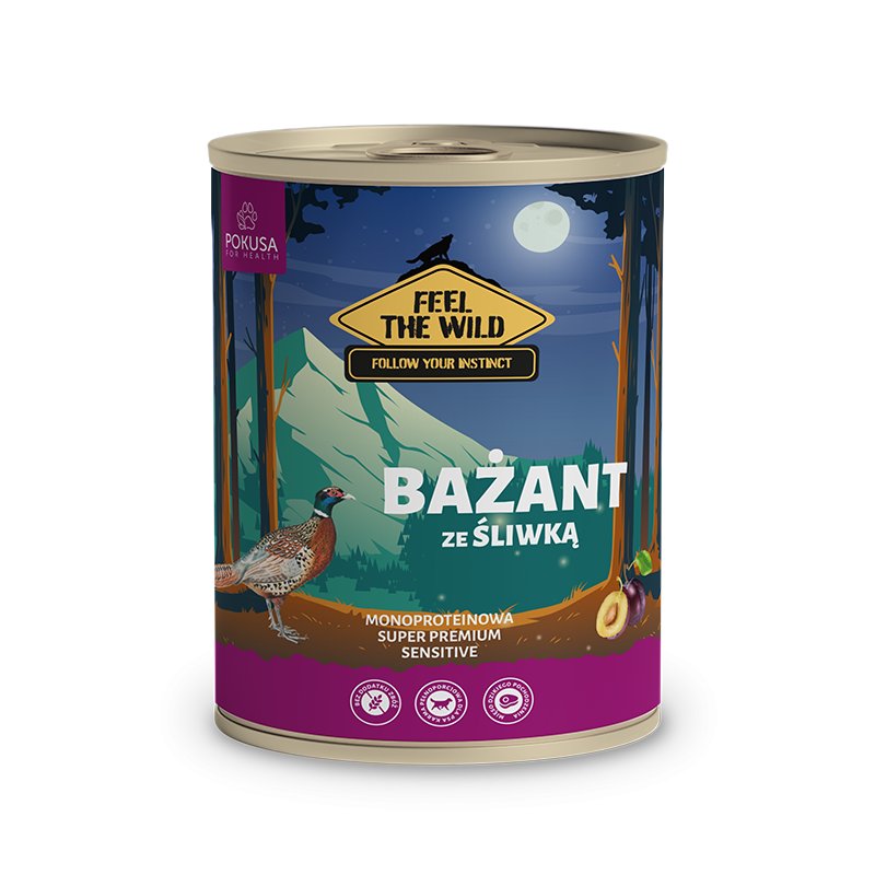 Pokusa Feel The Wild bażant ze śliwką 800 g