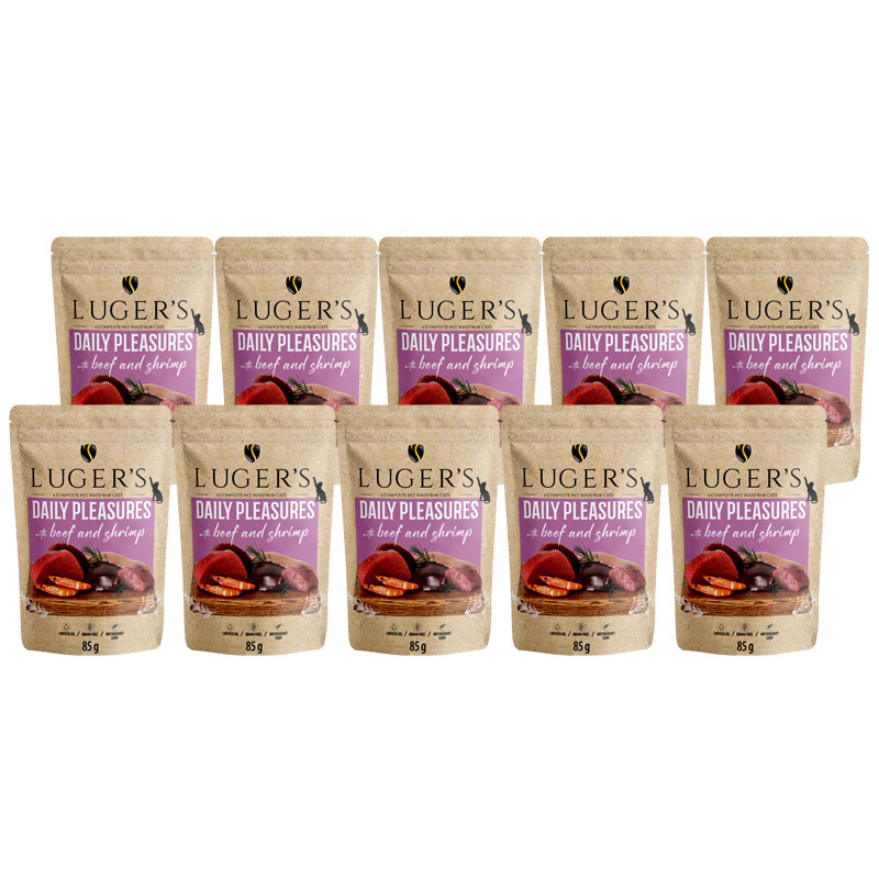 Luger's Daily Pleasures krewetki, wołowina adult 85 g × 10