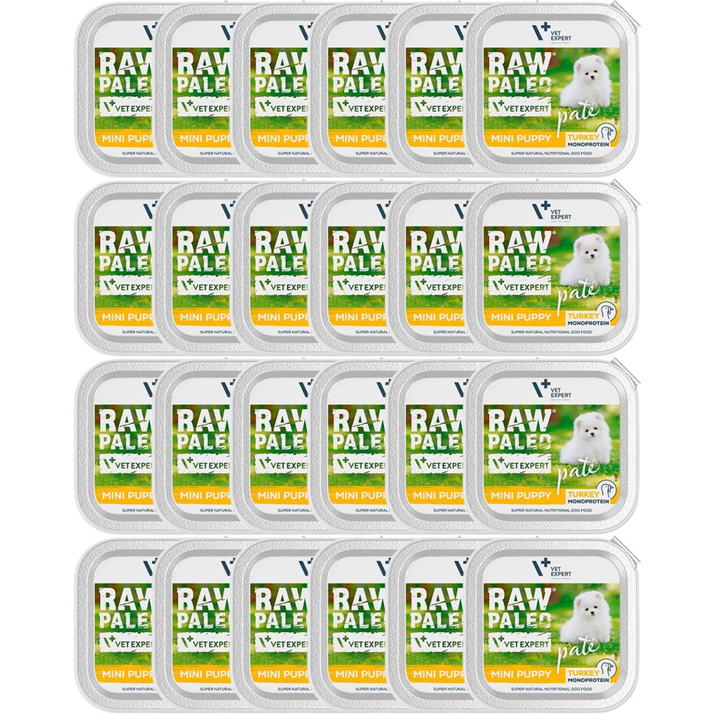 VetExpert Raw Paleo indyk puppy małe rasy 150 g × 24
