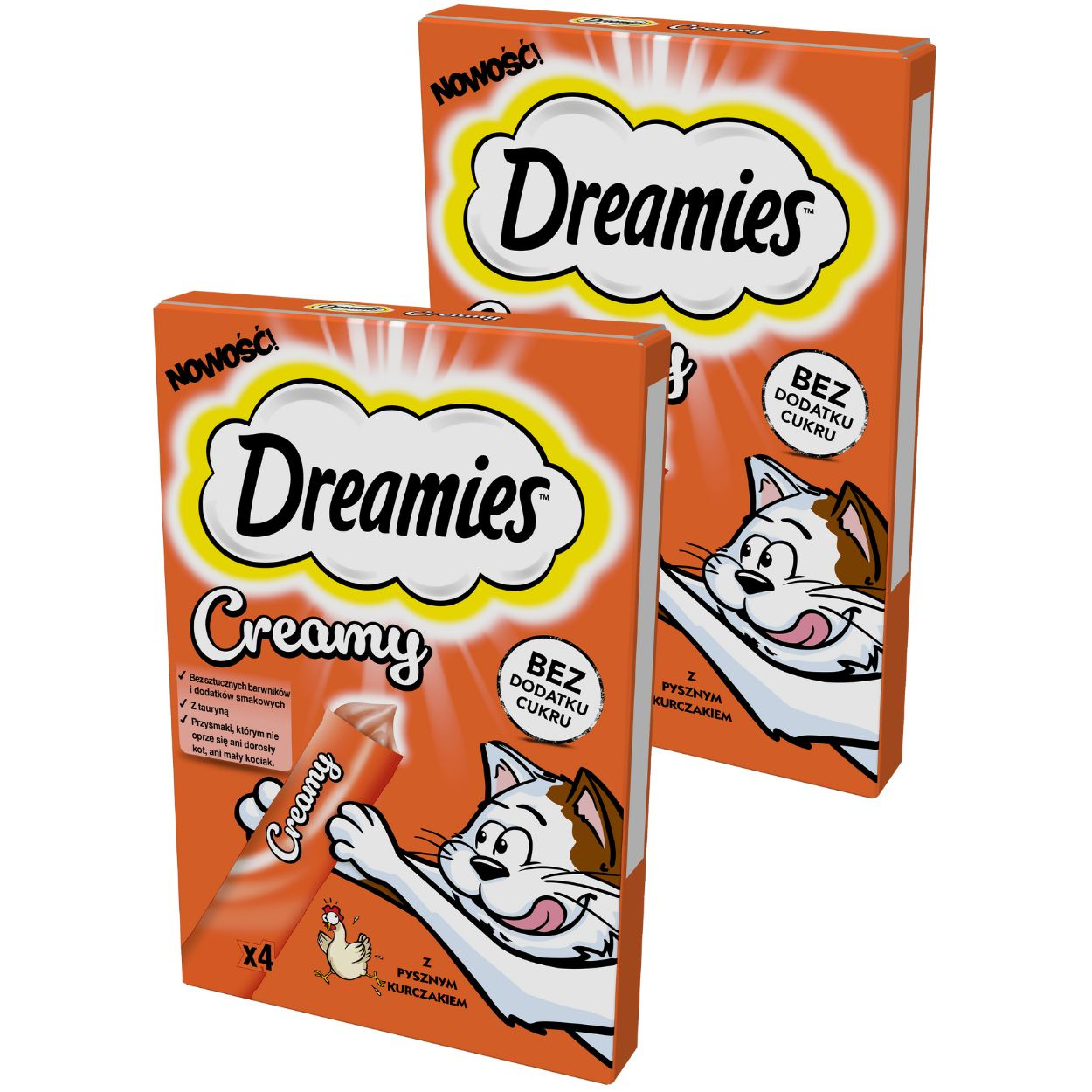 Dreamies Creamy kurczak 10 g × 4
