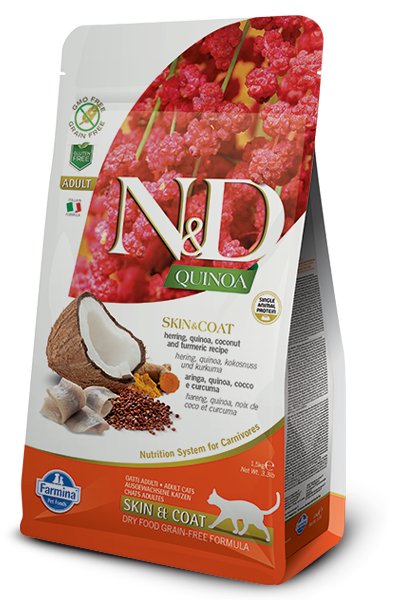 Farmina N&D Quinoa Skin & Coat śledź z quinoa adult 1,5 kg