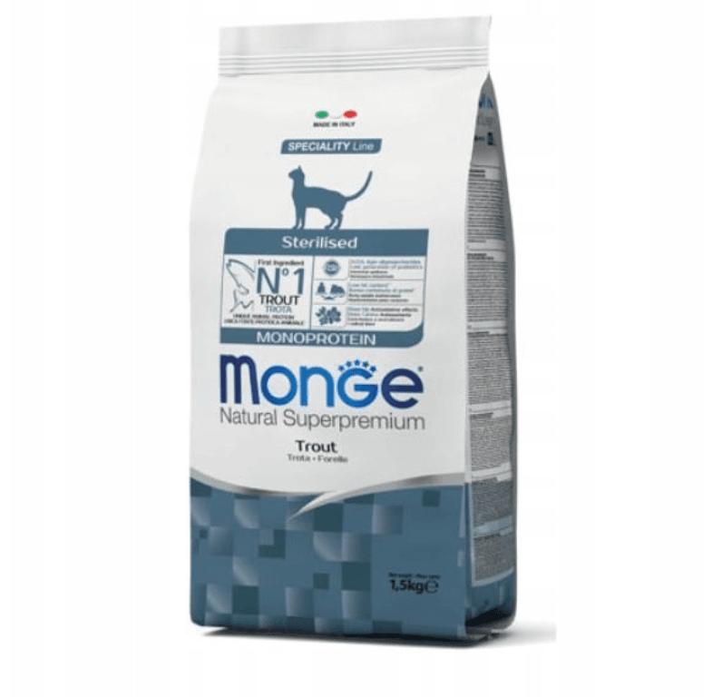 Monge Monoprotein Sterilised pstrąg adult 1,5 kg