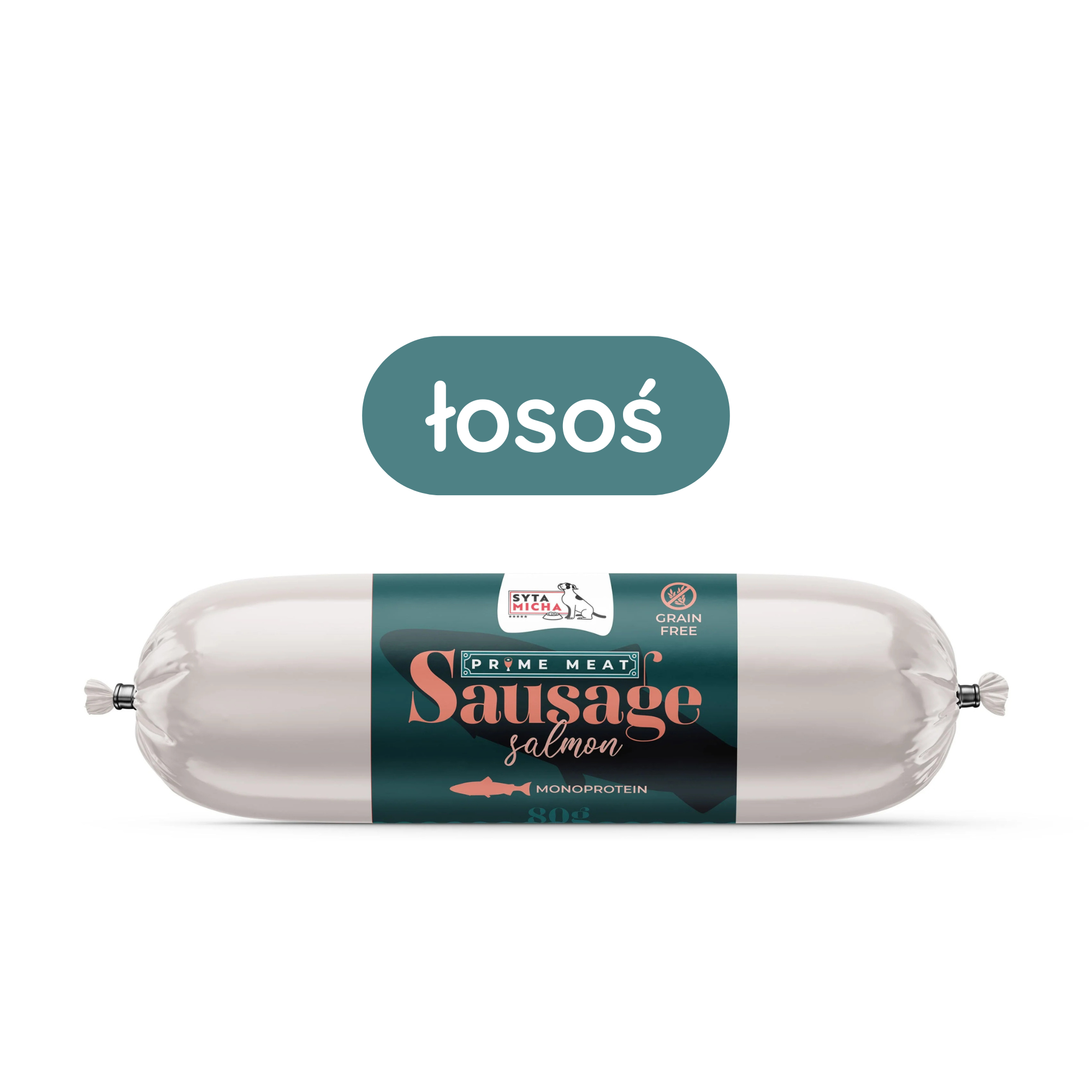 Syta Micha Prime Meat Sausage łosoś 80 g