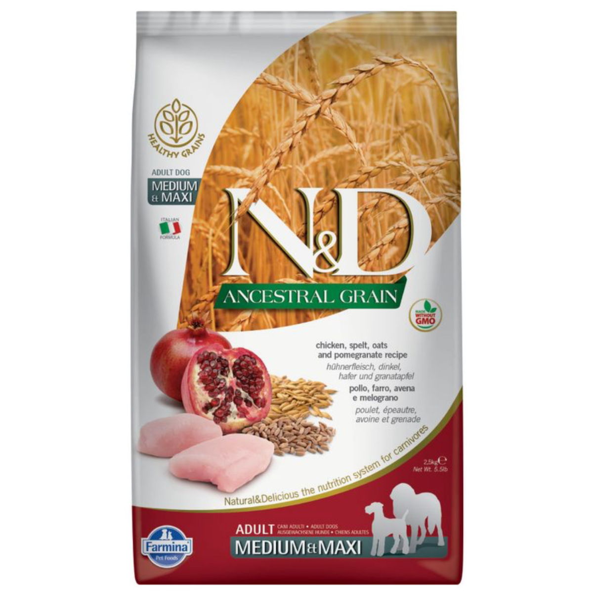 Farmina N&D Ancestral Grain kurczak adult średnie rasy, duże rasy 12 kg
