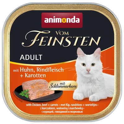 Animonda Vom Feinsten kurczak, wołowina z marchewką pasztet adult 100 g × 30