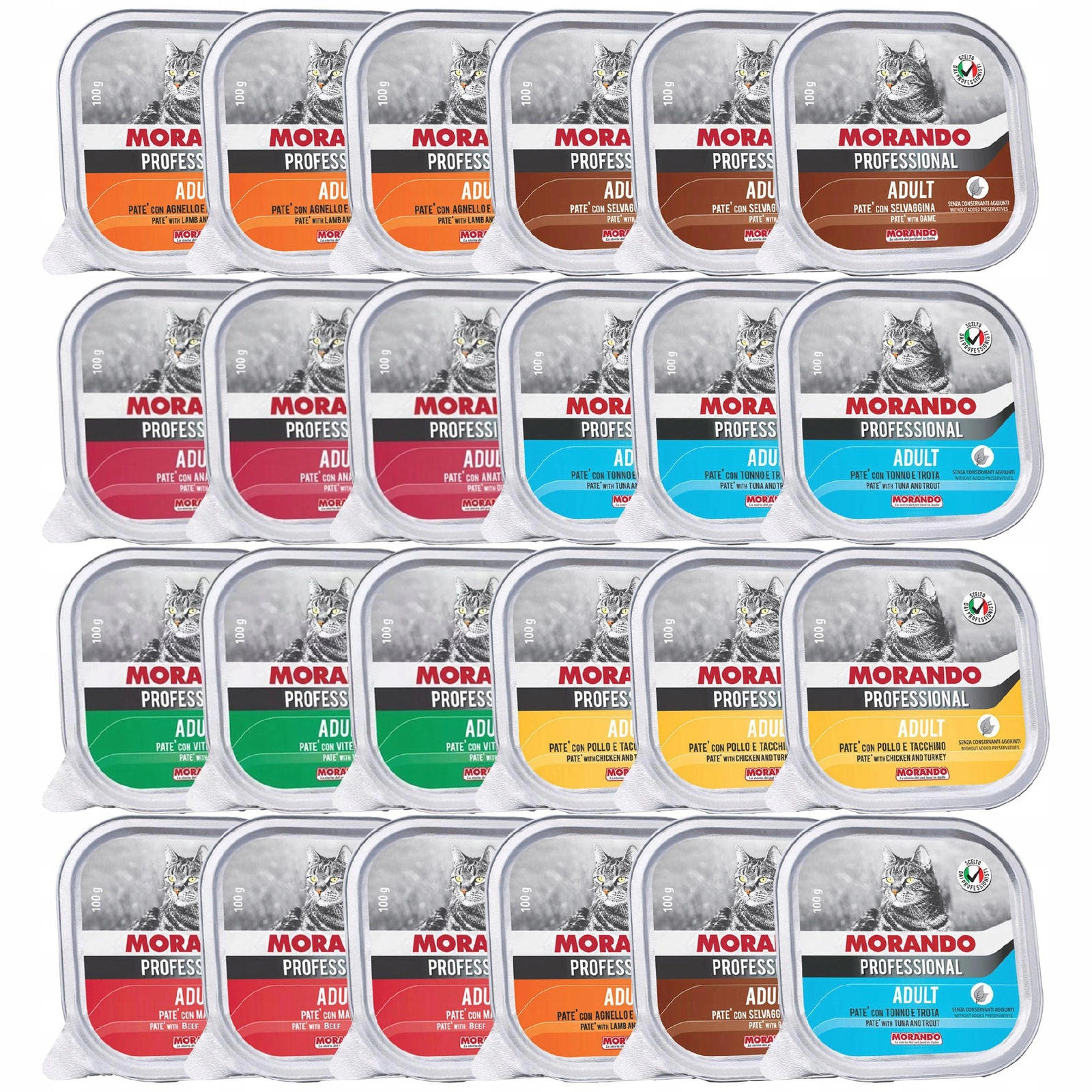 Morando Professional mix smaków pasztet adult 100 g × 24
