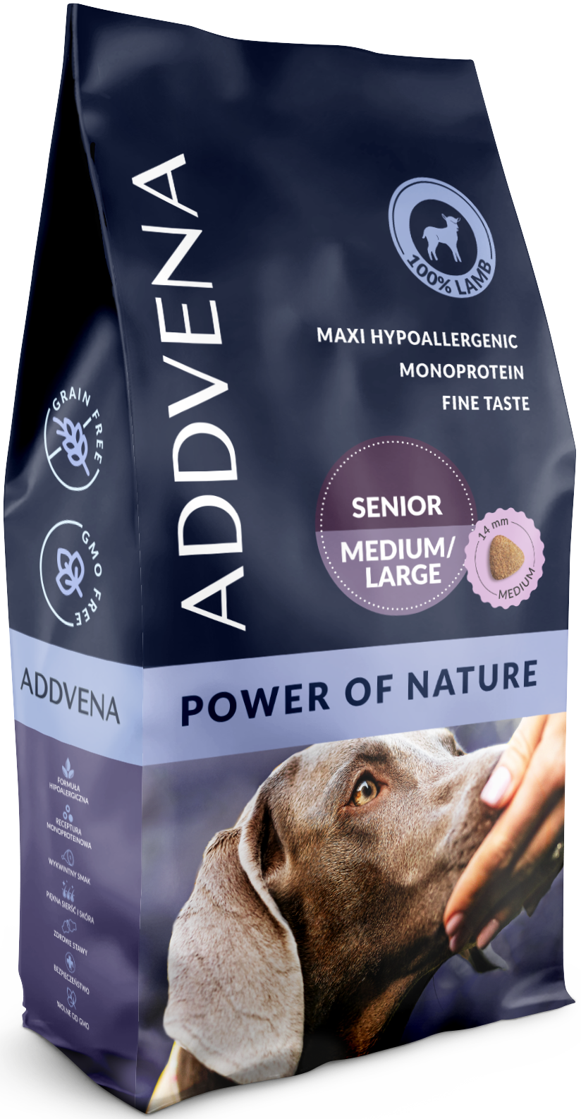 Addvena Power Of Nature jagnięcina senior średnie rasy 10 kg