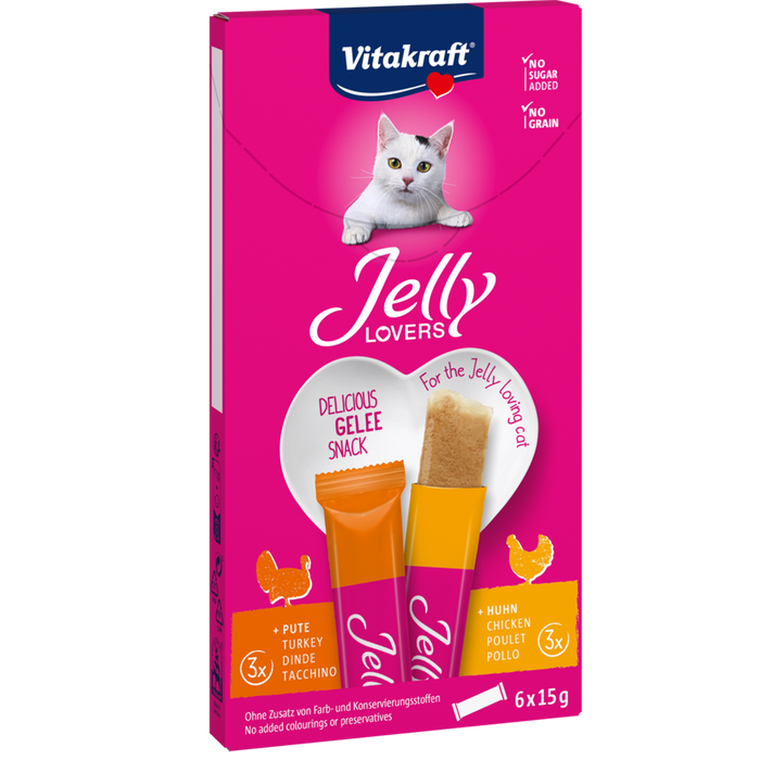 Vitakraft Jelly Lovers indyk, kurczak w galaretce 15 g × 6