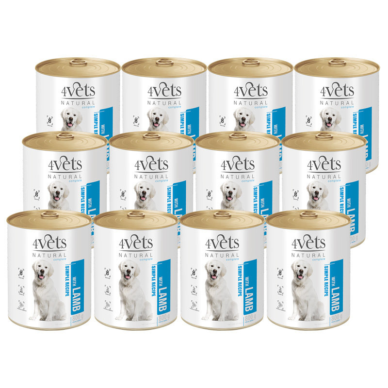 4Vets Natural jagnięcina adult 800 g × 12