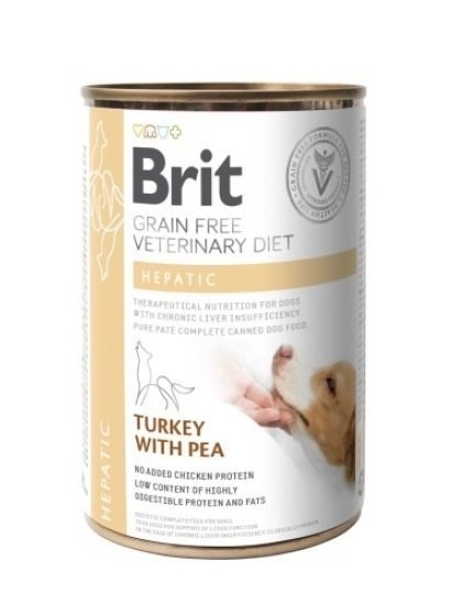 Brit Grain Free Veterinary Diet Dog Hepatic indyk z groszkiem adult 400 g