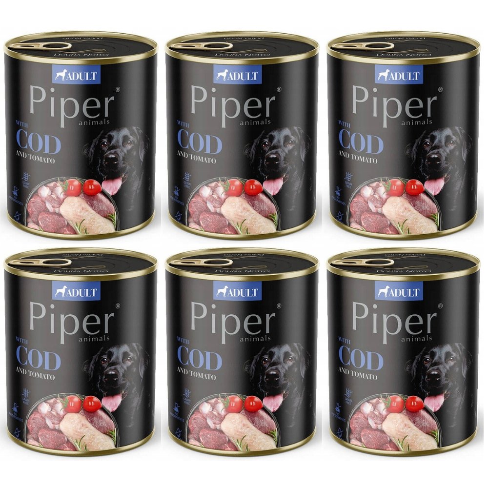 Dolina Noteci Piper Animals dorsz z pomidorem 800 g × 6