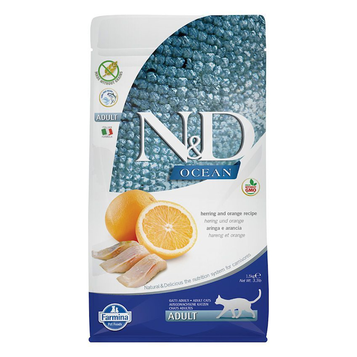 Farmina N&D Ocean Sterilised śledź z pomarańczą adult 1,5 kg