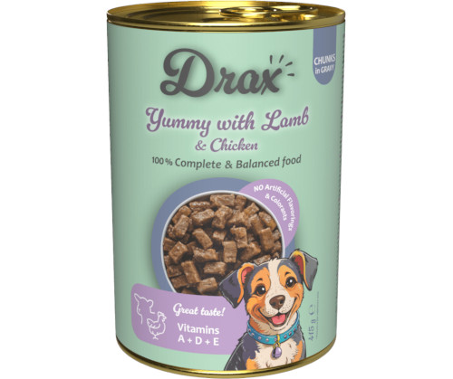 Drax jagnięcina, kurczak adult 415 g