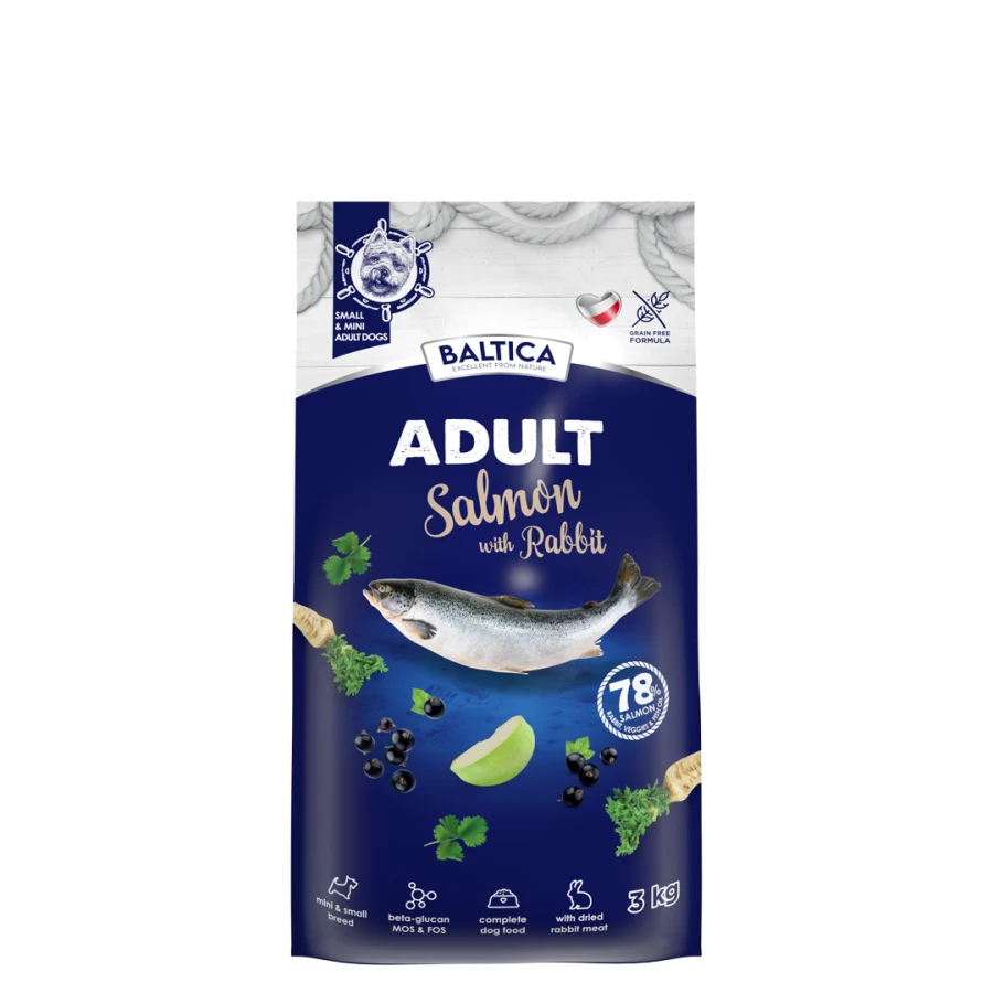 Baltica królik, łosoś adult małe rasy 3 kg