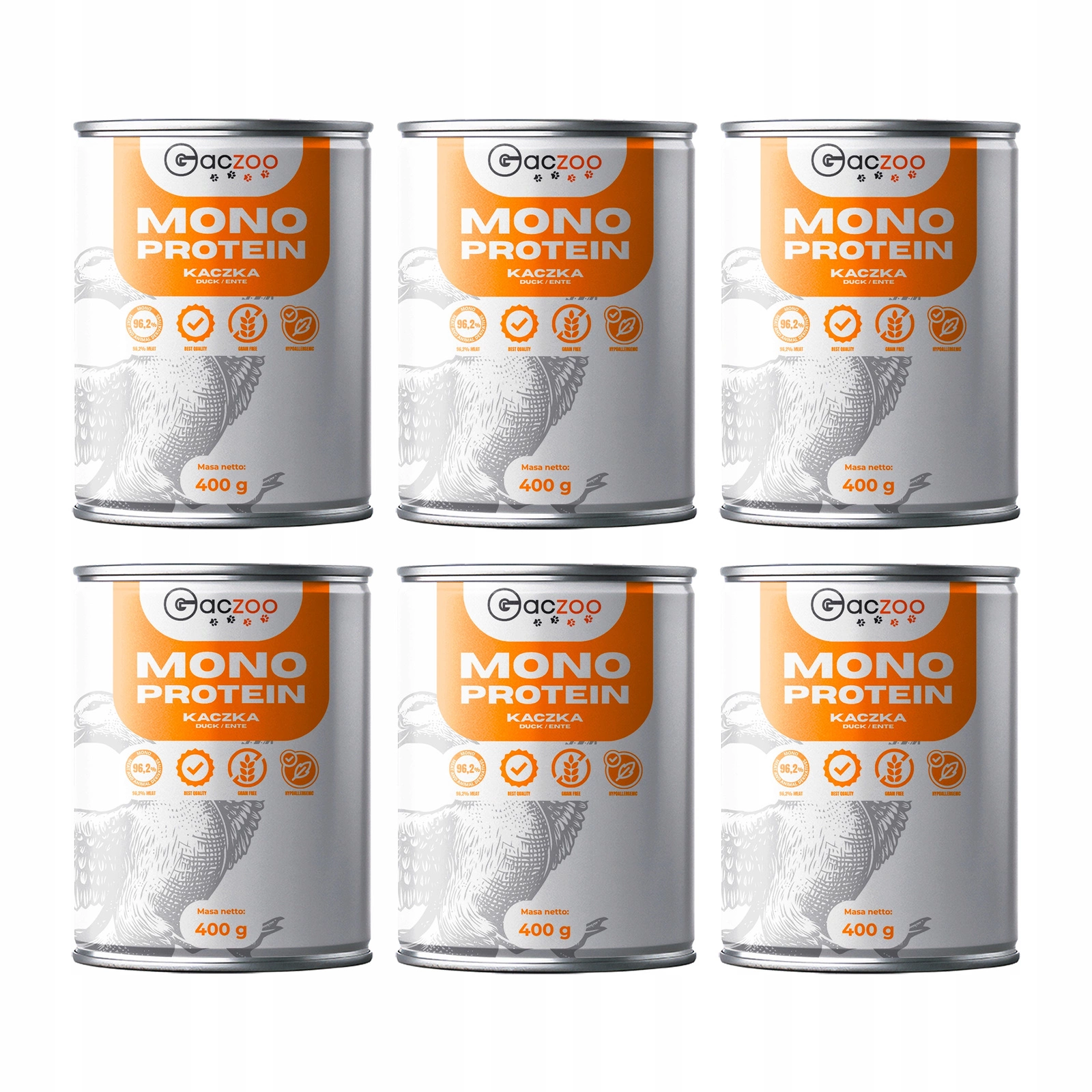 Gaczoo Mono Protein kaczka adult 400 g × 6