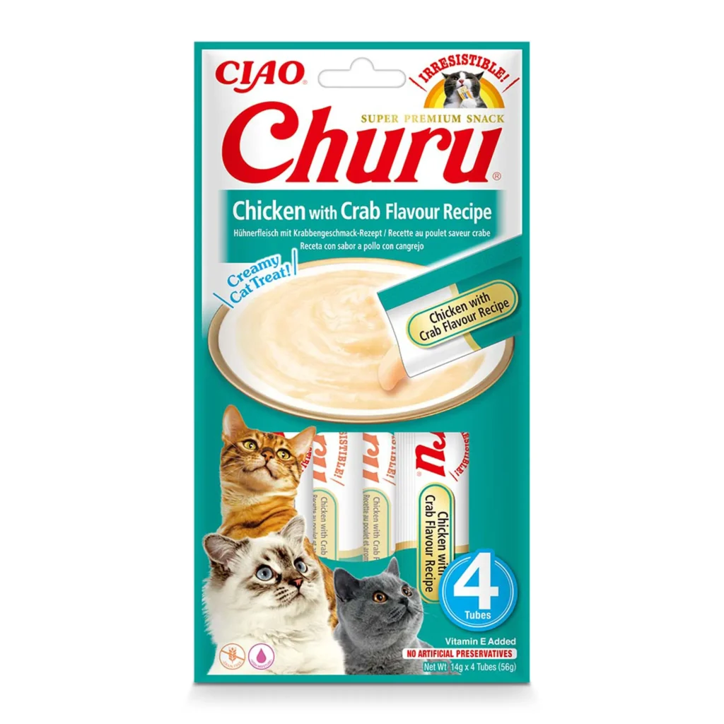 Inaba Churu krab, kurczak 14 g × 4