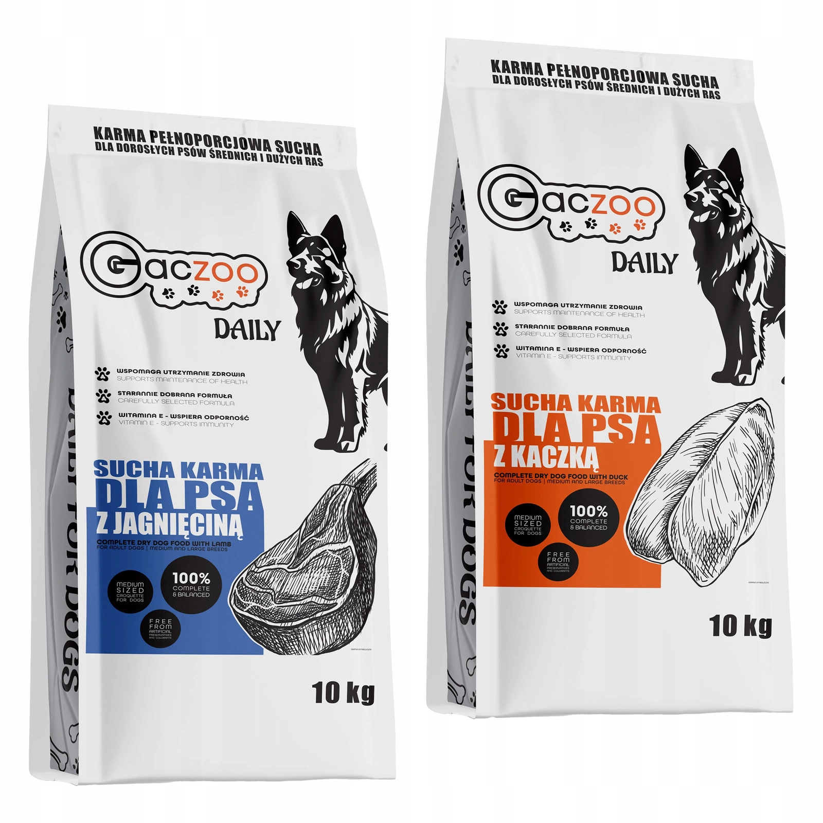 Gaczoo Daily Mix jagnięcina adult 10 kg × 2
