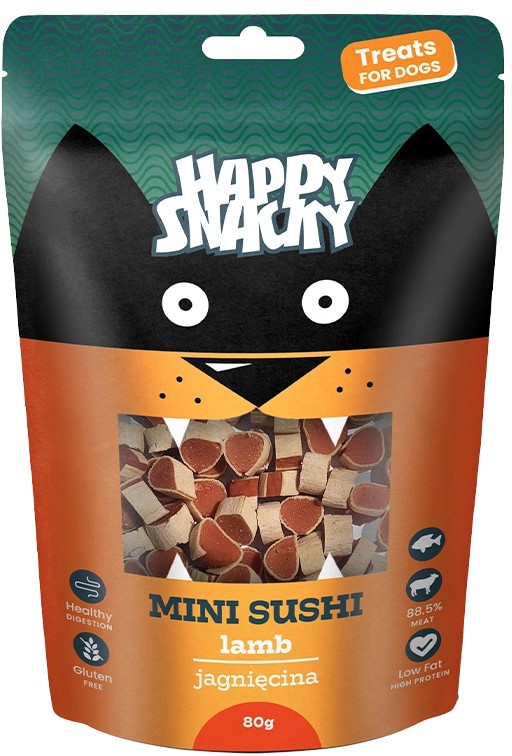 Trzy Psy Happy Snacky Mini Sushi jagnięcina 80 g