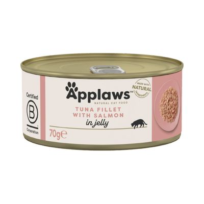 Applaws tuńczyk, łosoś w galaretce adult 70 g × 24