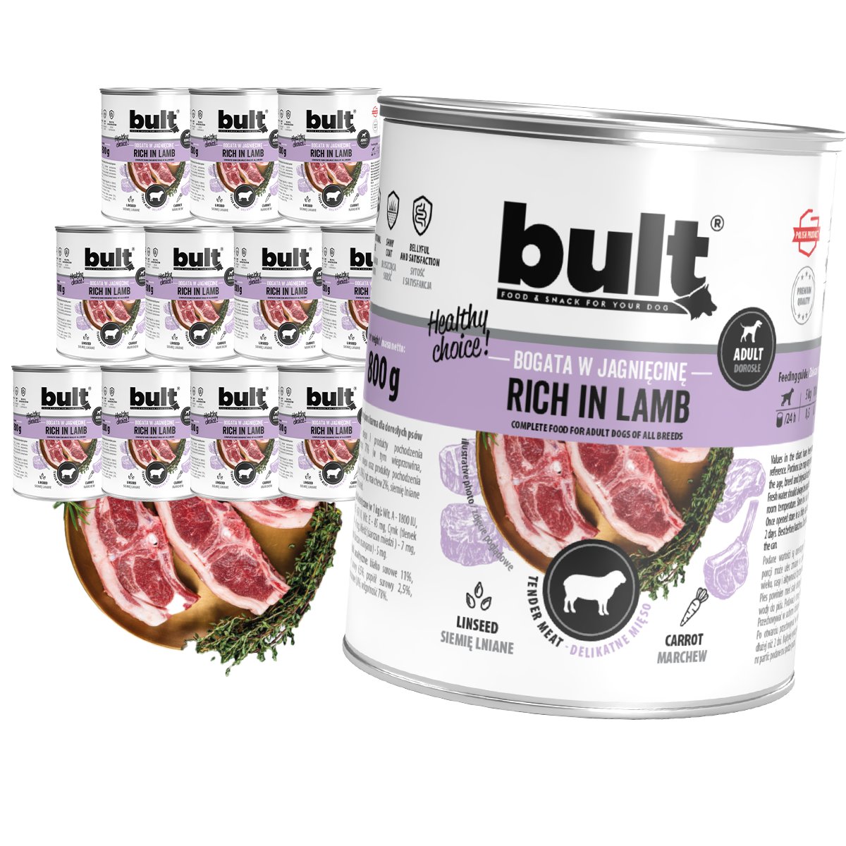 Bult jagnięcina adult 800 g × 12