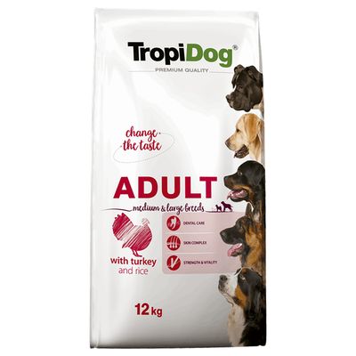 Tropidog Premium indyk adult średnie i duże rasy 12 kg × 2