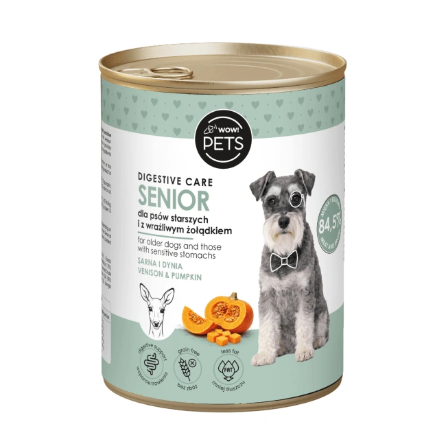 WOW!PETS Digestive Care sarna z dynią senior 400 g