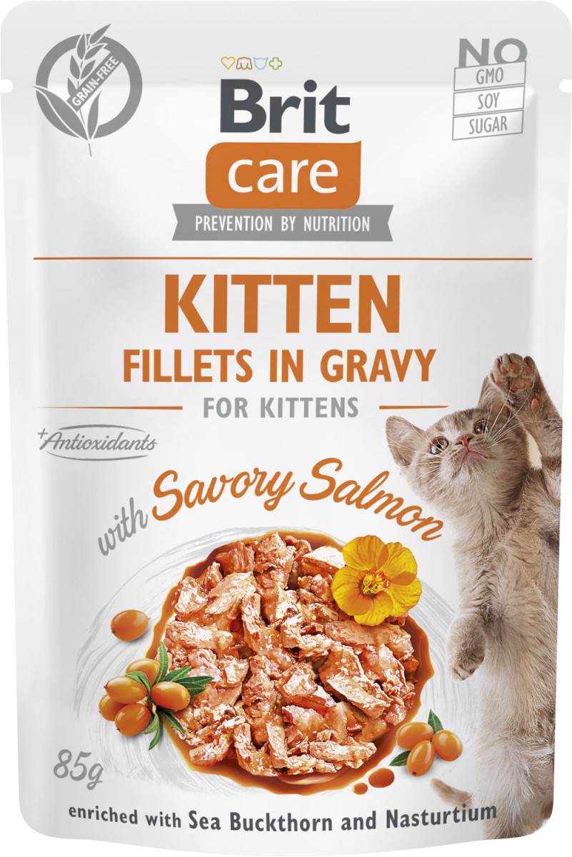 Brit Care łosoś w sosie kitten 85 g