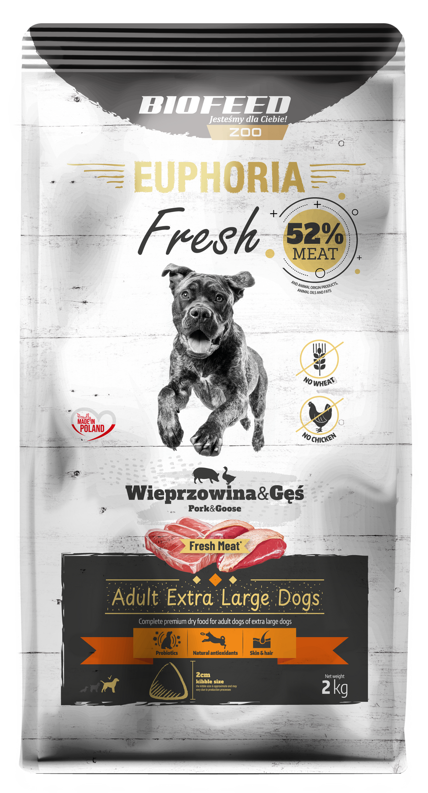 BioFeed Euphoria Fresh gęś, wieprzowina duże rasy 2 kg