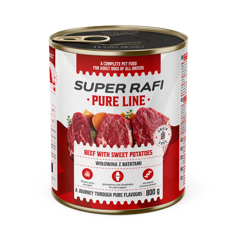 Rafi Pure Line wołowina z batatem adult 800 g