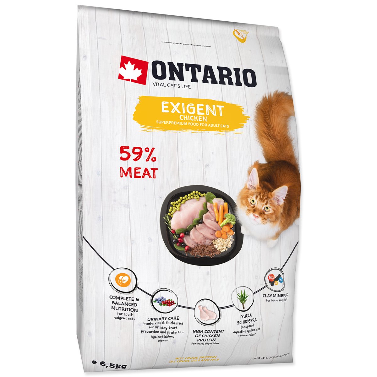 Ontario Exigent kurczak adult 6,5 kg