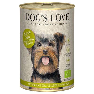 Dog's Love Bio kurczak adult 400 g × 6